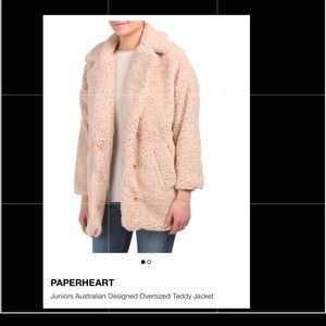 Paperheart Juniors oversized teddy jacket